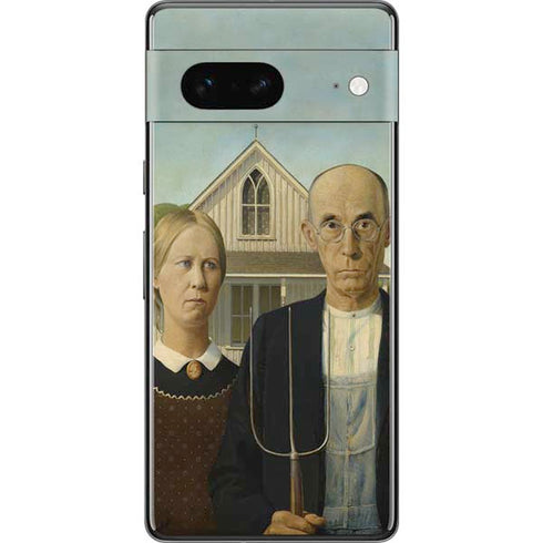 Grant Wood American Gothic Pixel Skins